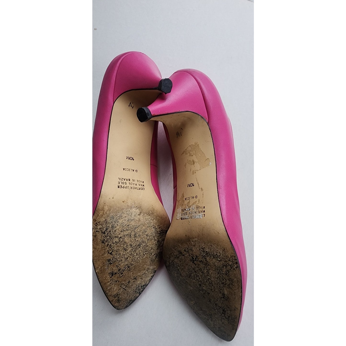 Vintage 80s Pink Shoes Leather Pump Kitten Heel / 10M