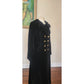 Vintage Black Velvet Opera Coat Double Breasted Gold Buttons