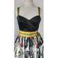 Diane Von Furstenberg Party Dress Printed Cotton Lock & Key Caran NWT