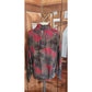 Vintage 80s CHLOE LAGERFELD Blouse Dark Floral Silk Blouse High Neck Long Sleeve
