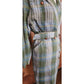 Vintage 1980s Thierry Mugler Dress Plaid Linen w/ Fringe Wrap Style Midi