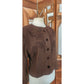 Vintage 1980s Herman Geist Blazer Embroidered Brown wool.