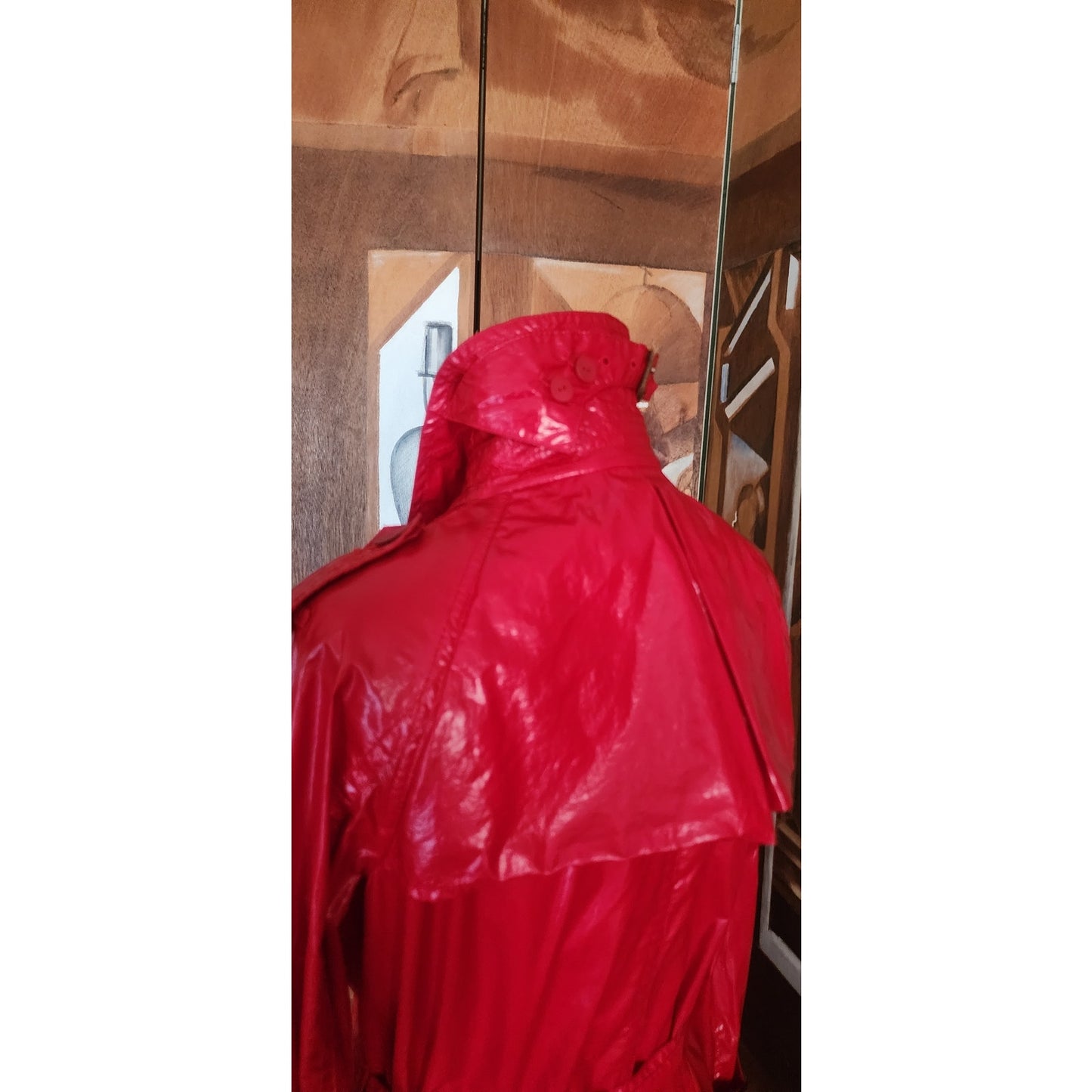 3.1 Phillip Lim Red Trench Coat Raincoat with Belt 2010s