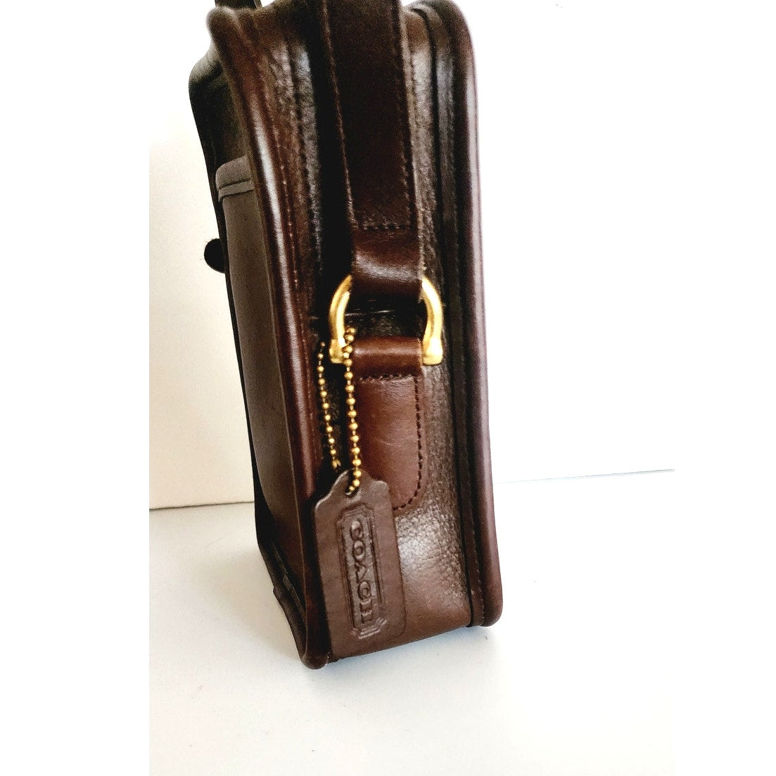 Vintage 90s Coach Bag Kit Camera Brown Leather Crossbody 9973