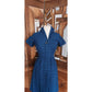 Vintage 50s Glenbury for Huntington Blue Striped Fit & Flare Day Dress