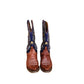 Vintage Y2K Lucchese 1883 Western Boots Blue Leather Star Embroidery Cowgirl Cowboy
