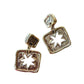 Vintage 1980s Christian Lacroix Earring Clips / Chunky Oversized GOLD CL Logo & Sun