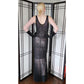 Vintage Y2K Evening Dress Sue Wong Nocturnes Beaded Black