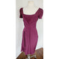 Vintage Y2K Zac Posen Dress Plum Purple with Side Waterfall Scarf NWT