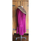 Vintage 1940s Purple Wool Princess Coat Sheared Beaver Fur Collar Double Breasted