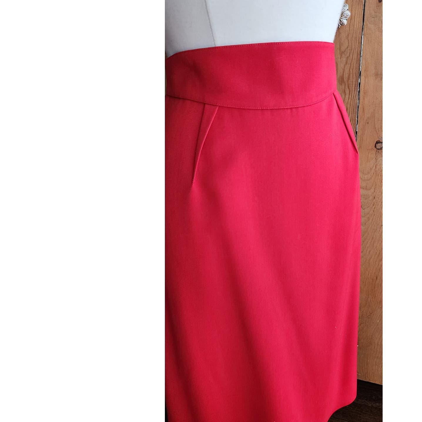 Vintage 90s Thierry Mugler Skirt Red Wool