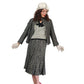 Vintage 1960s Christin Dior New York Suit Mod Three Piece Black White Check Wool