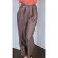 Vintage 80s Jaeger Pants Brown Plaid Wool Pleated Trousers / S