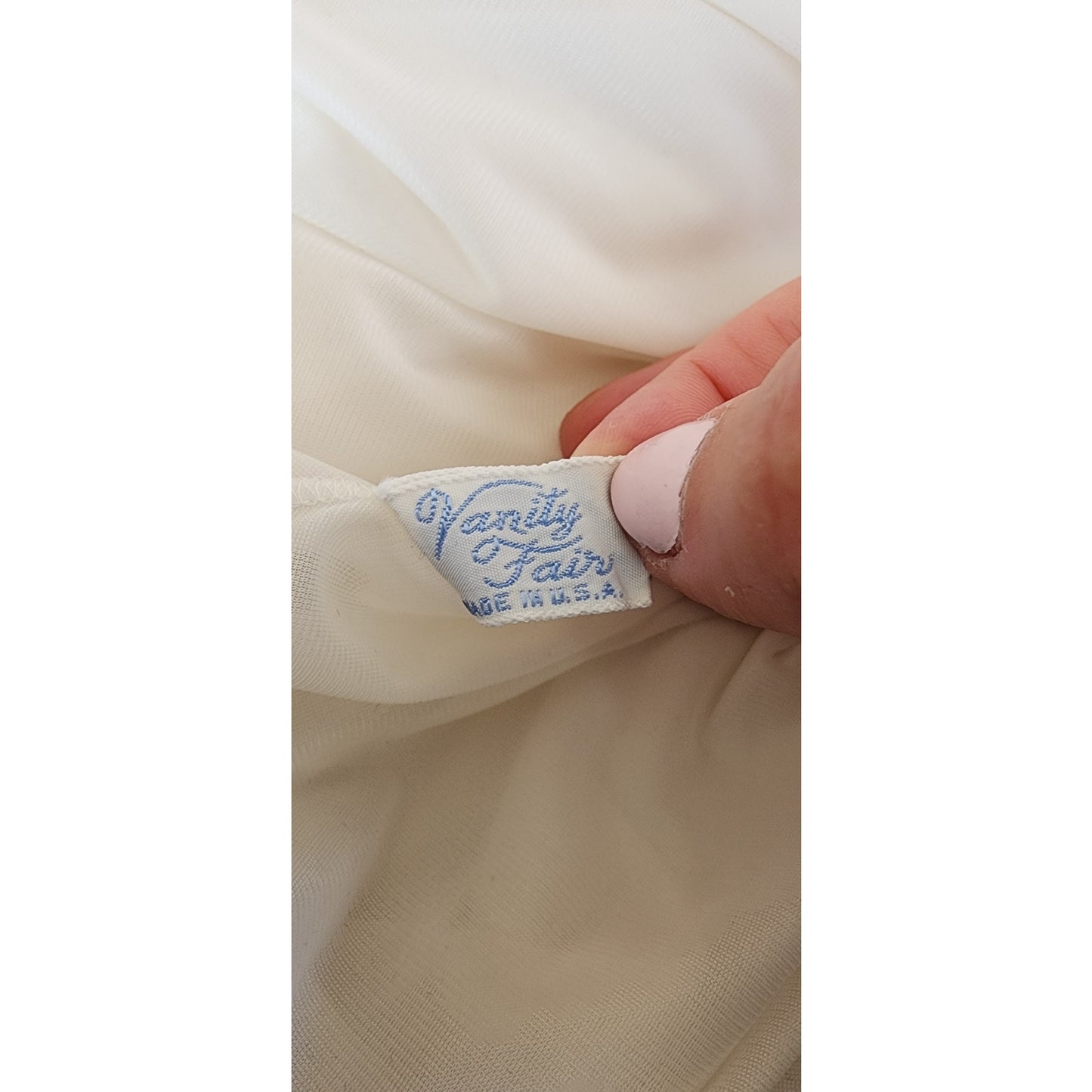 Vintage 50s Peignoir White Nylon Robe + Slip Dress Vanity Fair