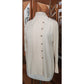 Vintage 1980s Karl Lagerfeld Blouse Cream Silk Shirt Asymmetric Button Down S