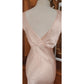 Vintage 30s Pale Pink Silk & Lace Bias Cut Nightgown Dress Long Slip Old Hollywood M