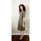 Vintage 50s Jacques Heim Couture Dress Olive Green Wool