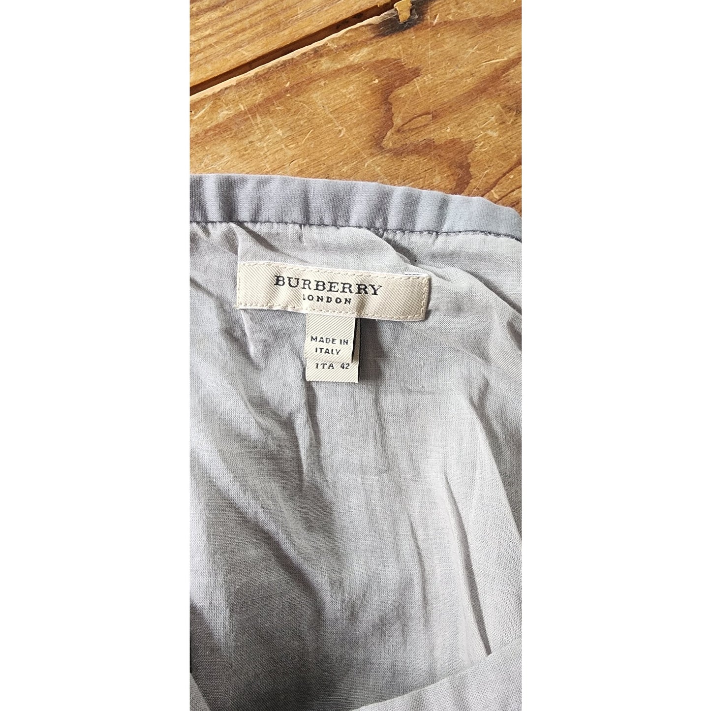Vintage 2000s Burberry Summer Skirt Gray Cotton Midi Length / Med