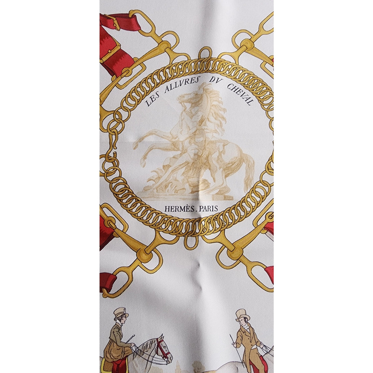 Vintage Silk Scarf Hermès Les Allures du Cheval Ledoux Equestrian Horses Square