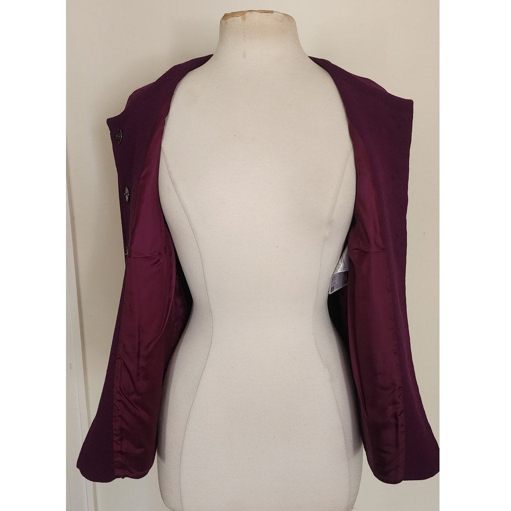 Vintage 2000s ESCADA Jacket Purple Wool Blazer / 34
