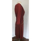 Vintage 1940s Beaded Dress in Brown Copper Crepe w/Keyhole Small