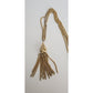 Vintage 60s Monet Tassel Necklace Goldtone Metal