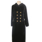 Vintage Black Velvet Opera Coat Double Breasted Gold Buttons