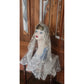 Vintage 1950s Brussels Lace Bridal Veil Wedding Mantilla Fingertip Length