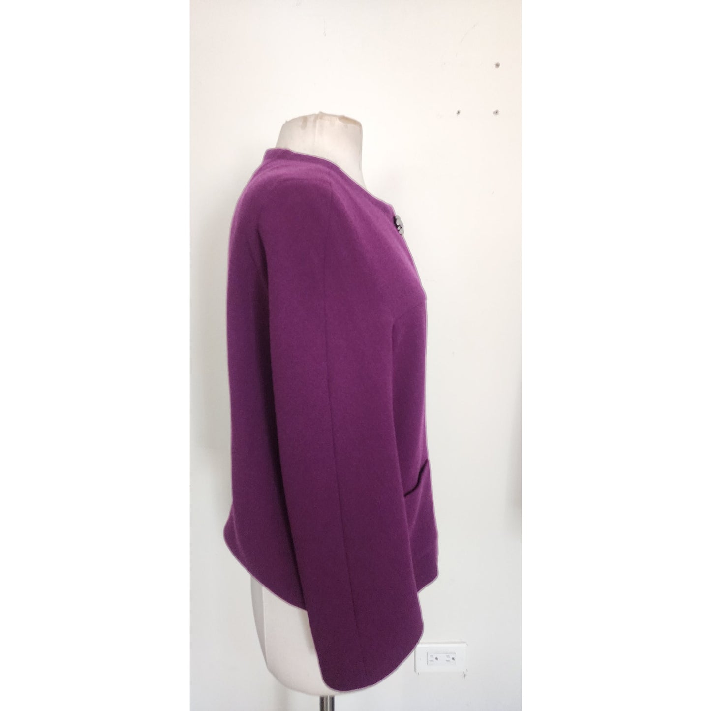 Vintage 2000s ESCADA Jacket Purple Wool Blazer / 34