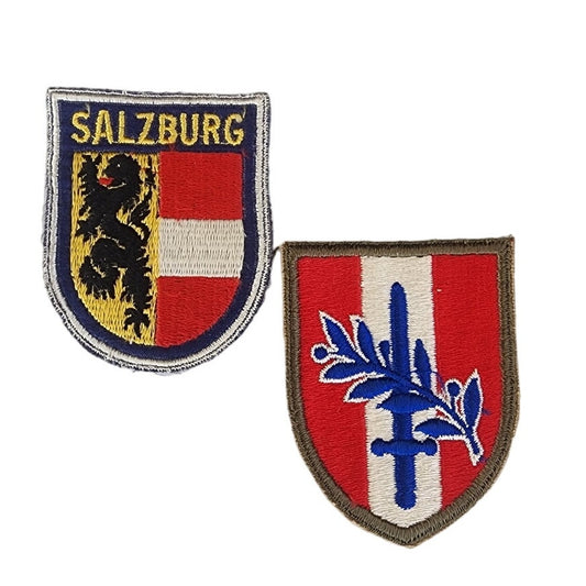 Vintage 1940s Salzburg Austria USFA Patches Woven Fabric