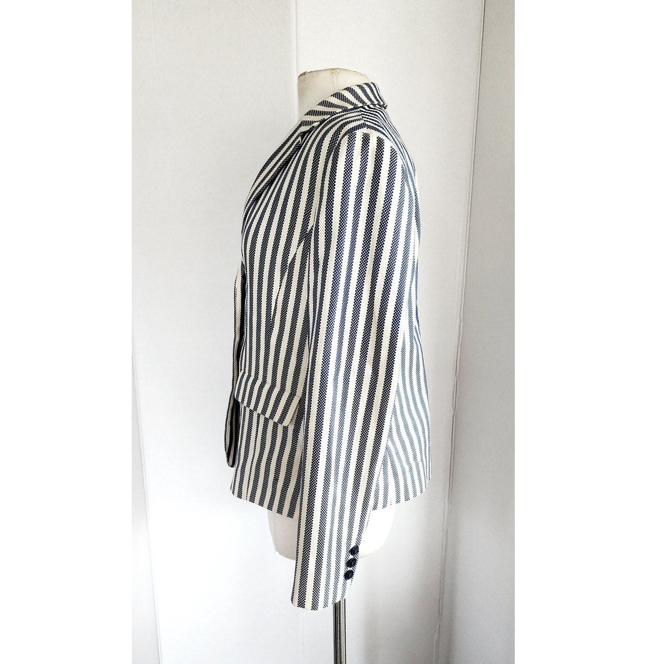 Vintage 90s Emporio Armani Blazer Gray Stripe / M