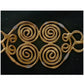 Vintage 1970s Gold Torque Choker Spiral Necklace