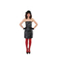 Vintage 90s Black Leather Strapless Dress Bodycon August Silk / S