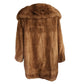Vintage 50s Mink Fur Coat Caramel Brown Hip Length