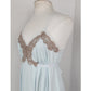 Vintage 50s Lingerie Blue Lace Slip Dress Nightgown Negligee