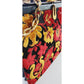 Vintage 60s Tapestry Weave Bag Burgundy Red Yellow Floral Brocade