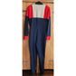 Vintage 80s Mens Ski Suit Odlo of Norway Nylon Stretchy Blue Red / L