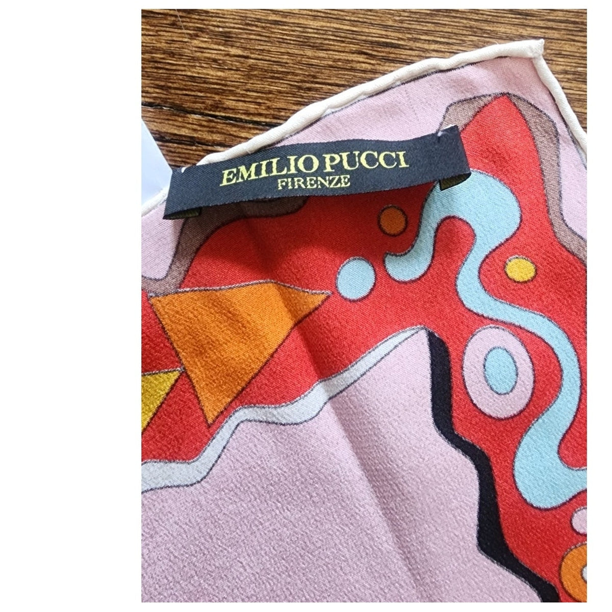 Vintage 1990s Pucci Scarf Silk Psychedelic Eye Print Occhi Oblong Boho