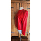 Vintage 80s Red Leather Jacket Snap Front Closure / S