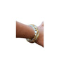 Vintage 70s Jomaz Bracelet Joseph Mazer Sculptural Brutalist Two Tone Gilt Clamper Bangle