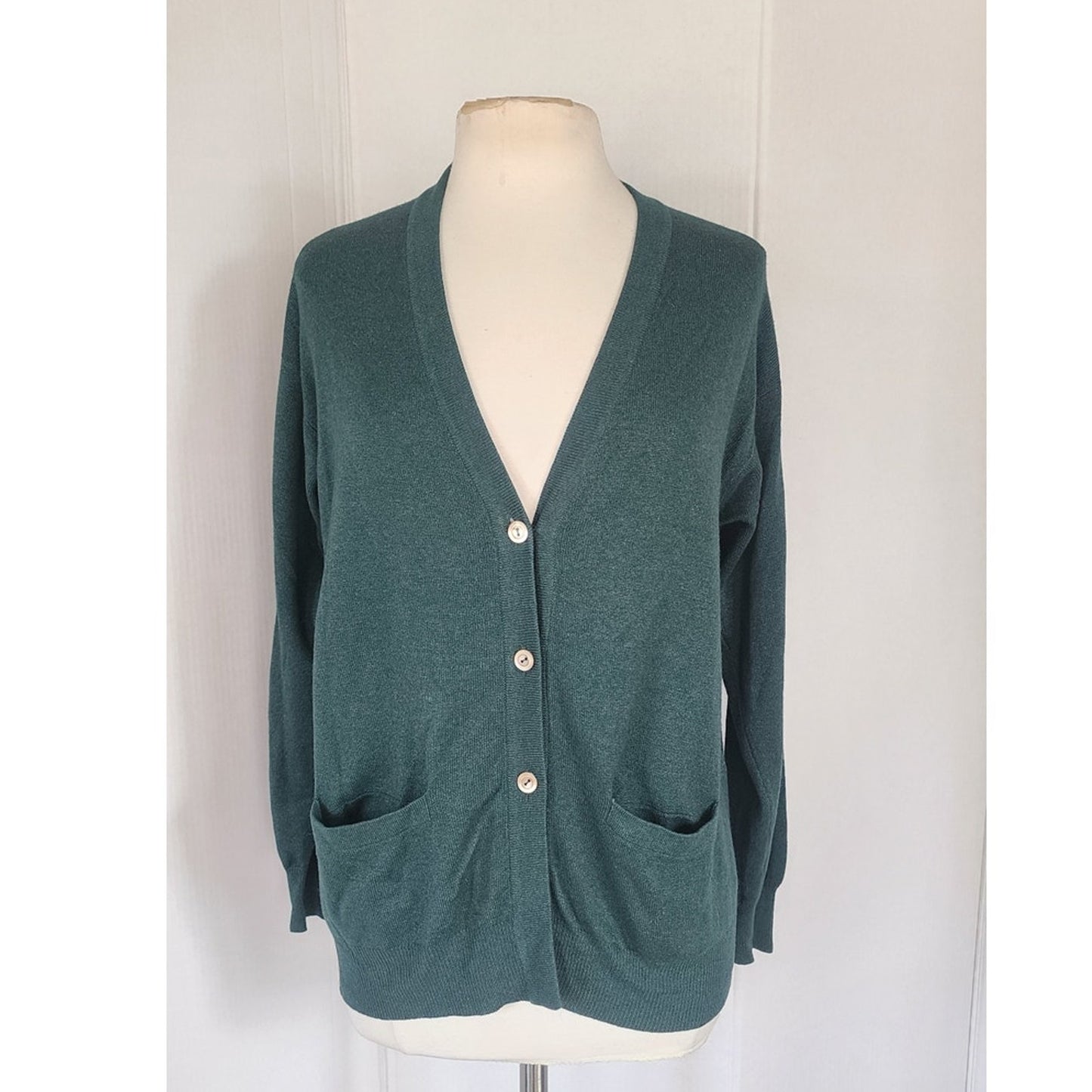 Vintage Brunello Cucinelli Womens Cardigan Green Cashmere Sweater