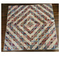 Antique Civil War Quilt Barn Raising Log Cabin Concentric Diamonds