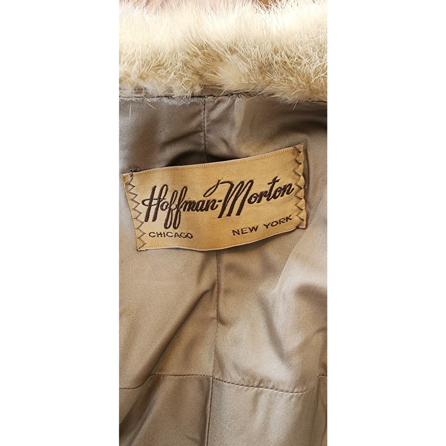 Vintage 50s Silver Mink Fur Wrap Stole by Hoffman-Morton