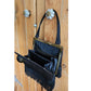 Vintage 60s Black Handbag Silk Fringe Mod