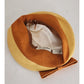 Vintage 60s Beret Hat Jean Barthet France Beige Brown