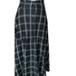 Vintage 90s Anne Klein II Black White Plaid Midi Skirt Linen / M