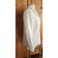 'S MAX MARA Double-breasted Pea Jacket in White Linen Blend
