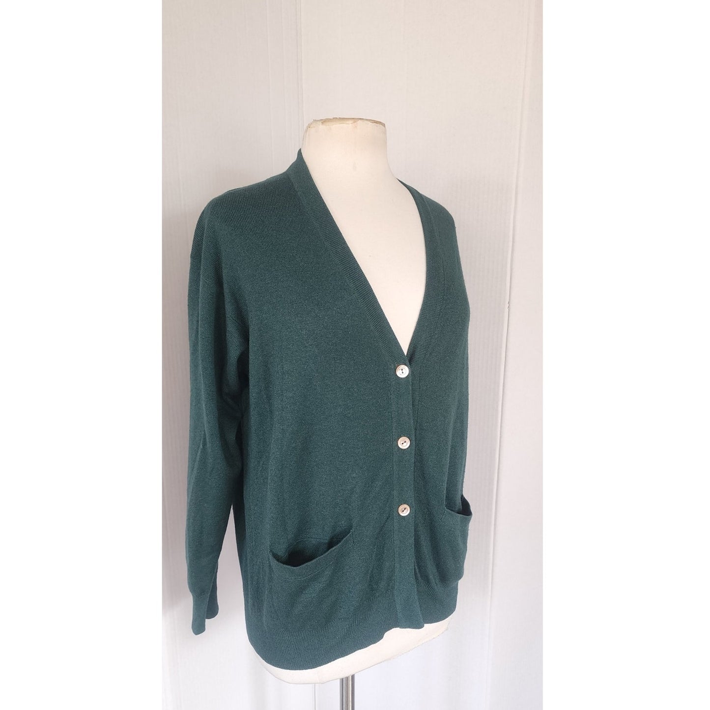 Vintage Brunello Cucinelli Womens Cardigan Green Cashmere Sweater