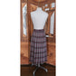 Vintage 70s PENDLETON Plaid Midi Skirt Pleated Wool Anderson Tartan Red