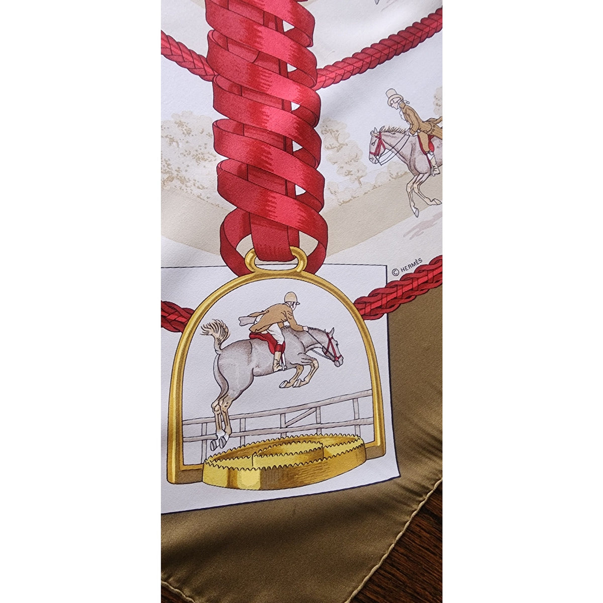 Vintage Silk Scarf Hermès Les Allures du Cheval Ledoux Equestrian Horses Square